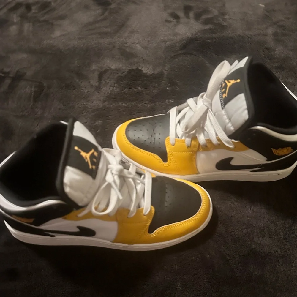 Jordan Kids' Sneakers in Black,‎ White, and Yellow